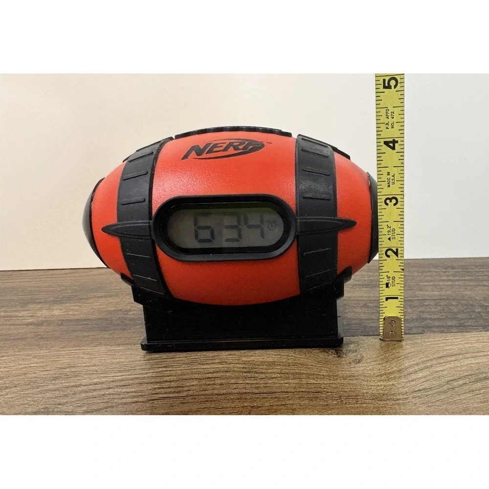 Nerf Touchdown Football Alarm Clock Hasbro Black & Red NFL Authentic Sounds